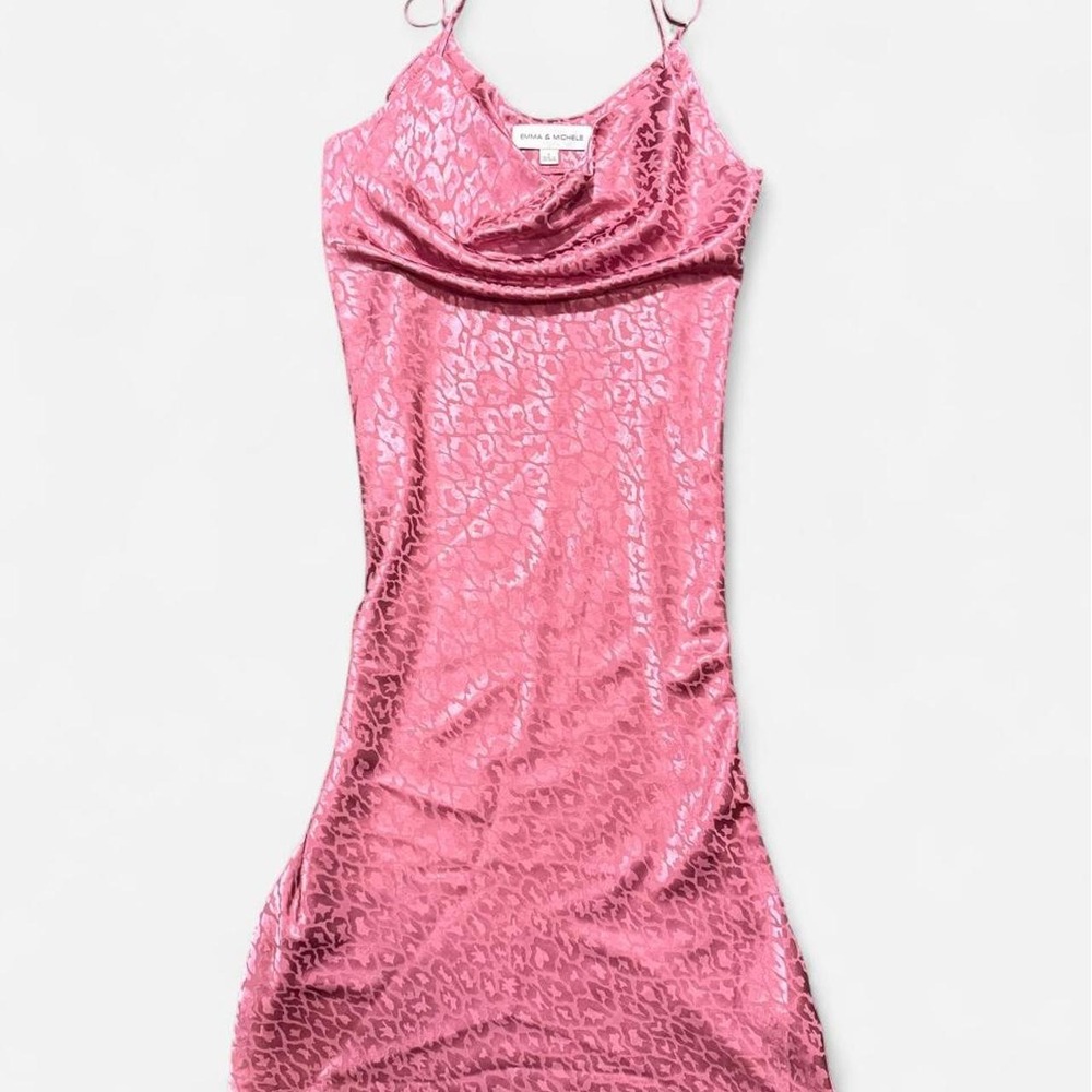 Emma & Michele pink leopard print dress